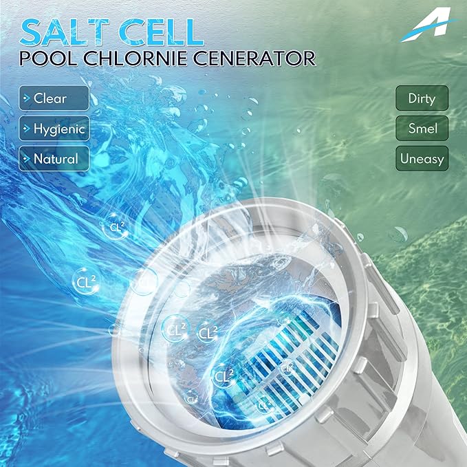 Salt Cell Fits for Hayward W3T-CELL-15 TurboCell Salt Chlorination Cell, Salt Cell for Pool up to 40,000 Gallons