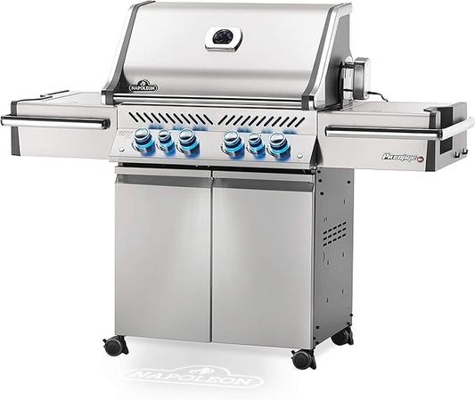 Napoleon PRO500RSIBNSS-3 Prestige PRO 500 RSIB Natural Gas Grill, sq.in, Stainless Steel