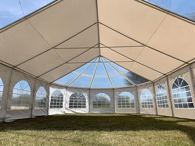 DELTA 40'x21' PVC Marquee Tents for Parties, Large Party Tent, Outdoor Wedding Tent, Heavy Duty Fire Retardant Waterproof Canopy, Carpas para Fiestas,Outdoor Event + 6 Storage Bags