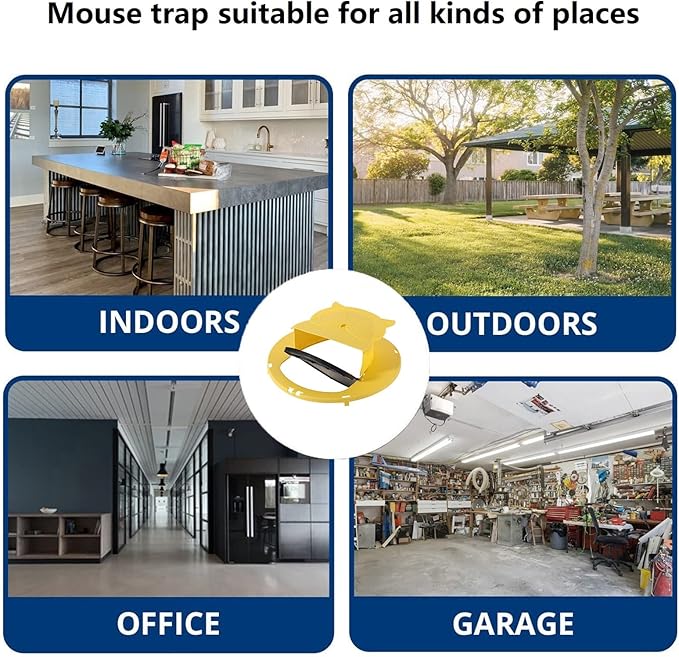 Bucket Lid Mouse Trap,Auto Reset,Humane and Efficient Mouse Trap Bucket-3Pack