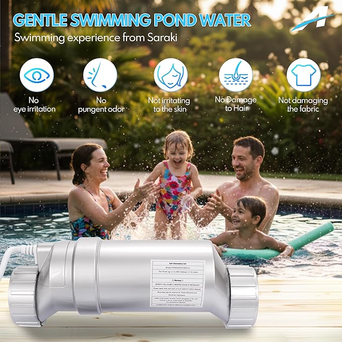Salt Cell Fits for Hayward W3T-Cell-3 TurboCell Salt Chlorination Cell, Salt Cell for Pool up to 15,000 Gallons