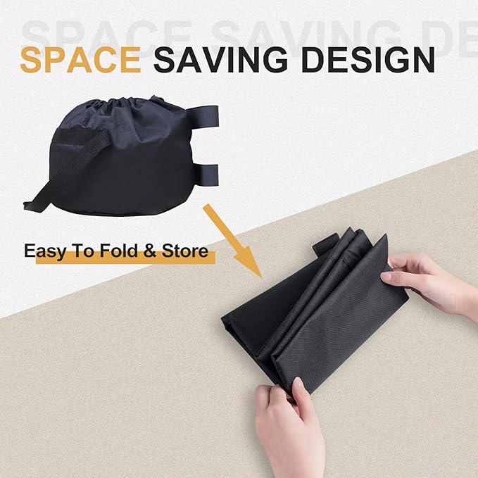 EAGLE PEAK Pop up Canopy Tent Weight Bags 160 lbs Pack of 4, Gazebo Sand Bags 4pcs Per Set, Sand NOT Included, Black