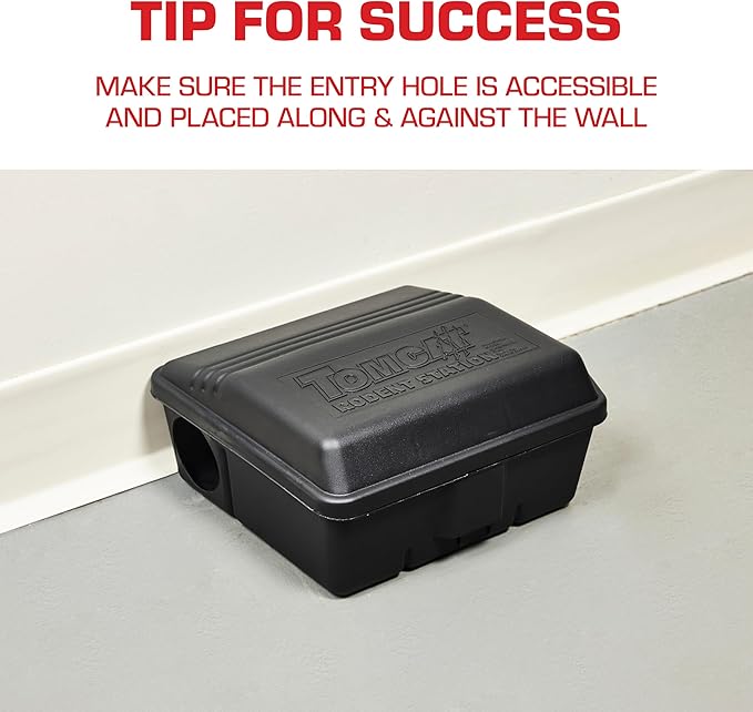 Tomcat Rodent Station, Includes 1 Rodent Station with 4 Bait Securing Rods and 1 Security Key - Fits Rat or Mouse Sized Traps (Baits & Traps Sold Separately) - Use Indoors or Outdoors
