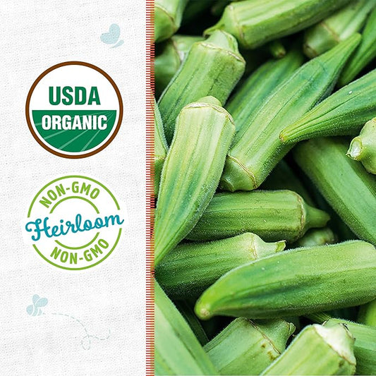 Back to The Roots 100% Organic Seed Packet - Okra 'Clemson Spineless 80' 1.4g