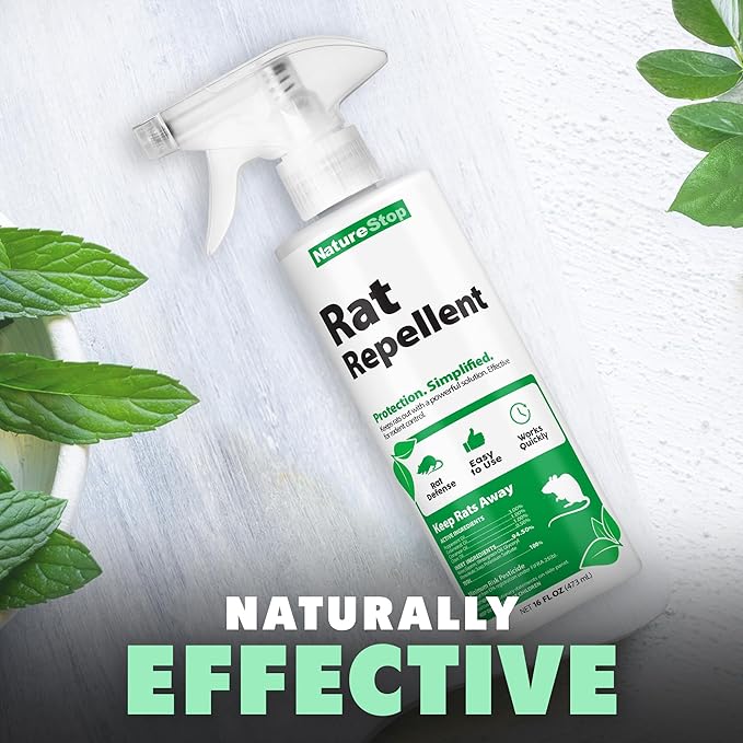 Rat Repellent Spray, Rodent Repellent for Indoor & Outdoor Use, 16 oz (475mL)