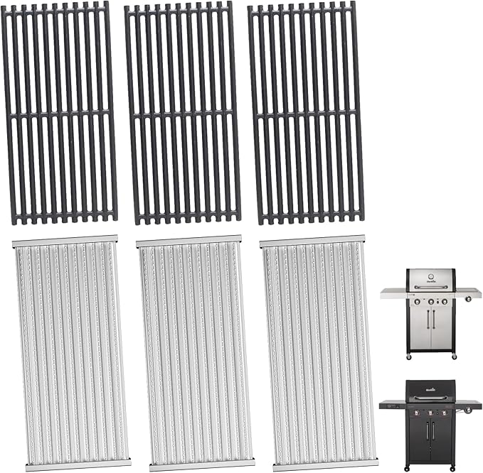 463242516 Grill Parts for Char Broil Commercial Tru Infrared Grill 3 Burner 466242615 463242515 466242616 463367016 463346017 Parts, for Charbroil G466-0025-W1 G472-0028-W1 Grill Grate & Emitter Plate
