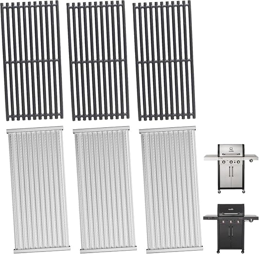 463242516 Grill Parts for Char Broil Commercial Tru Infrared Grill 3 Burner 466242615 463242515 466242616 463367016 463346017 Parts, for Charbroil G466-0025-W1 G472-0028-W1 Grill Grate & Emitter Plate