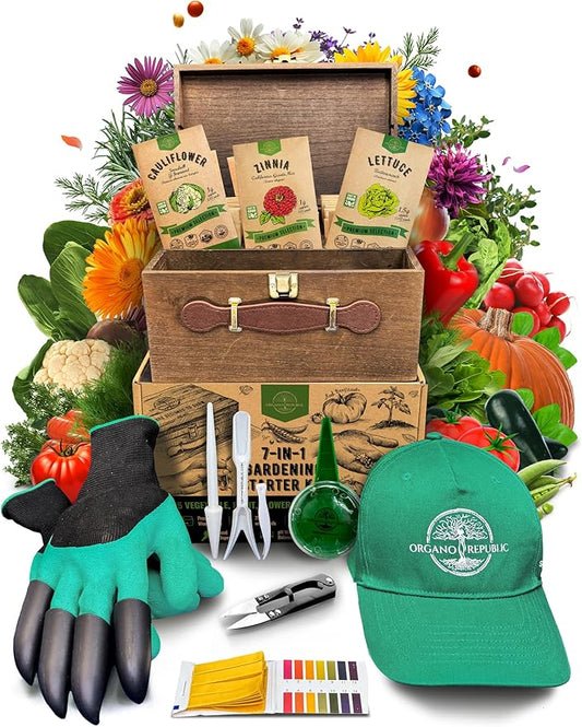 75 Medicinal & Tea Herb Seeds Variety Pack, Garden Seed Starter Kit - Over 47,380 Non-GMO Heirloom Seeds for Planting Herbs and Vegetables, Christmas Gift Seed Box with Gardening Supplies
