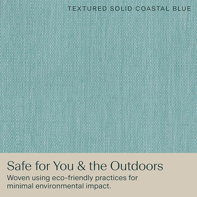 Honeycomb Outdoor Heritage Chaise, 22.5" W x 70" L, Textured Solid Coastal Blue Chair Cushion for Patio Furniture