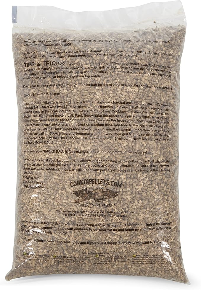 CookinPellets 40PM Perfect Mix All-Natural Hickory, Cherry, Hard Maple, and Apple Grill Smoker Smoking Hardwood Wood Pellets, 40 Lb Bag (2 Pack)