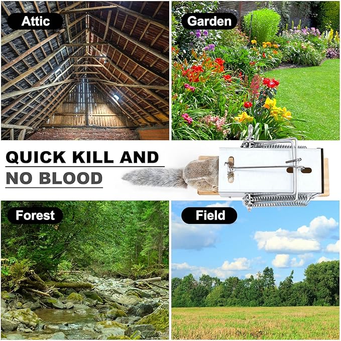 Qualirey 1 Pcs Tube Trap Squirrel Trap Outdoor Safe and Effective Pest Control Squirrel Killer for Commercial and Residential for Backyards, Patios, and Gardens