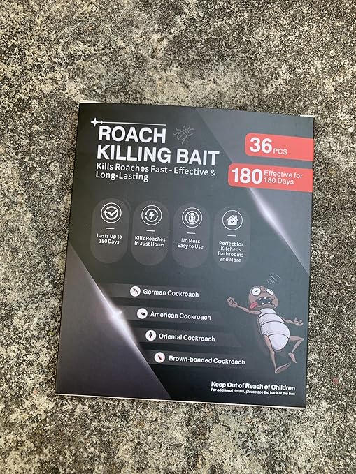 48 Pack Cockroach Gel Bait, Highly Effective Roach Killer Indoor Infestation Solution, Fast Acting Cockroach Killer Indoor Home Kitchen Use, Easy to Apply & No Mess Roach Bait Gel, Long-Lasting