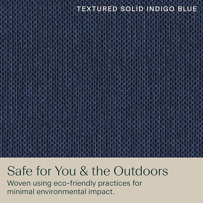 Honeycomb Outdoor Heritage Chaise, 22.5" W x 70" L, Textured Solid Indigo Blue Chair Cushion for Patio Furniture