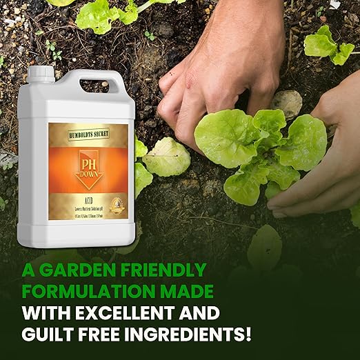 Humboldts Secret pH Down for Plants | Liquid pH Adjuster and Balancer for Soil Coco Hydroponics | Concentrated Phosphoric Acid Solution Supporting Nutrient Uptake and Strong Growth | 2.5 Gallon