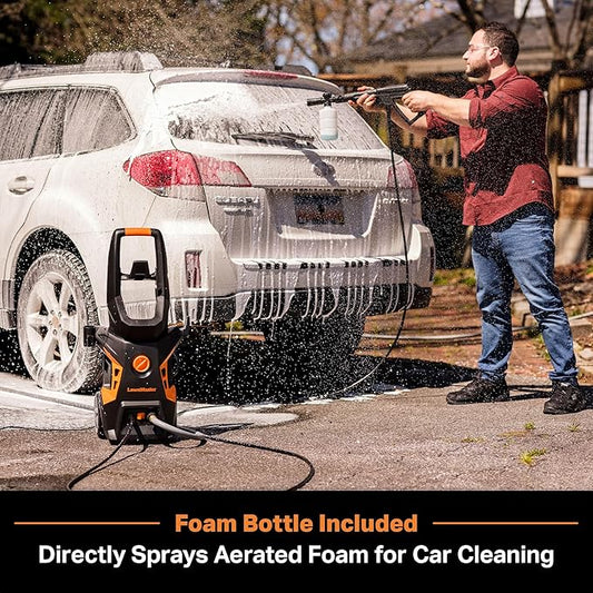 LawnMaster Electric Pressure Washer with Detergent Bottle
