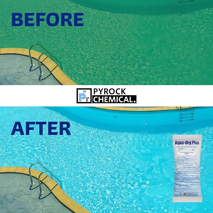 Pool Shock by Aqua Org Plus - 65% Granular Cal Hypo - Swimming Pool Shock for In-Ground, Above Ground, Spas & Hot Tubs - 50-Pack of 1 Pound Bags