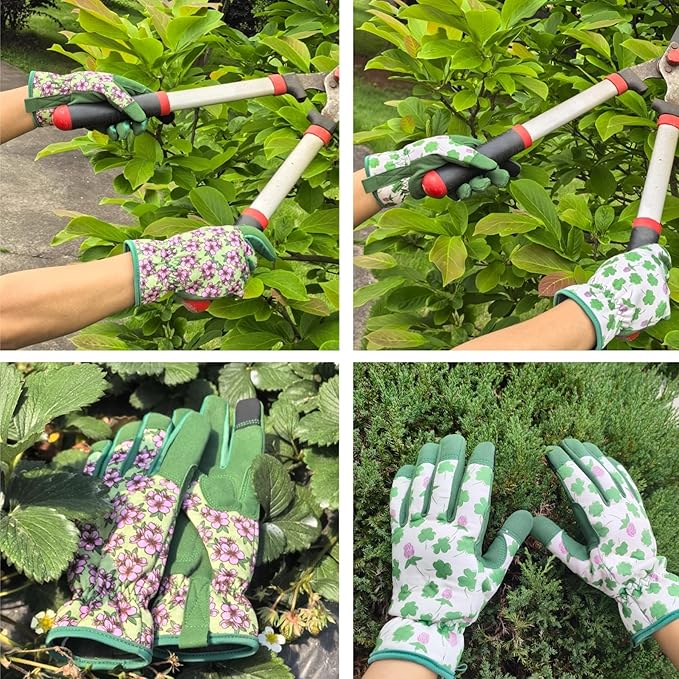 Thorn Proof&Puncture Resistant Gardening Gloves with Grip,Garden Glove for Women, Leather Yard Work Gifts