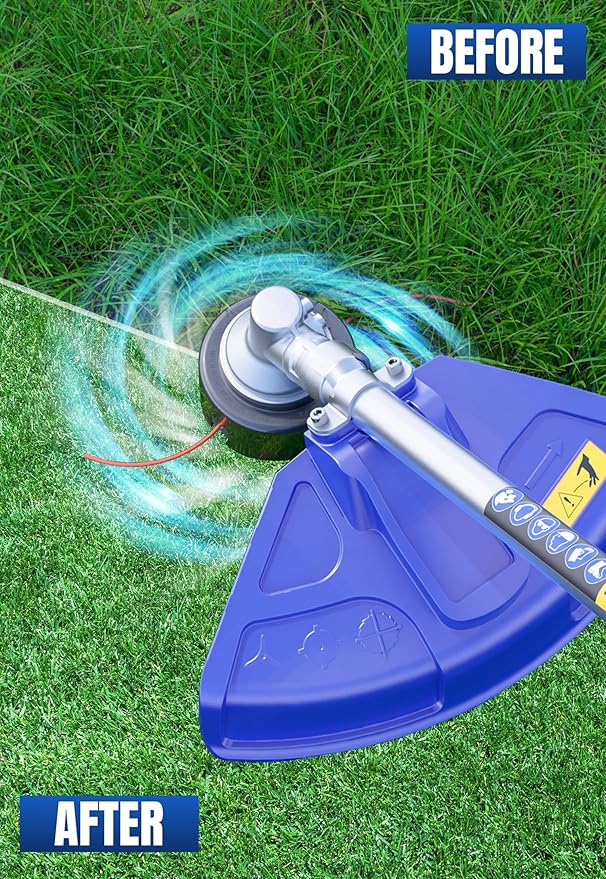 WILD BADGER POWER 52cc Weed Wacker Gas Powered, 3 in 1 String Trimmer/Edger 18’’ with 10’’ Brush Cutter,Rubber Handle & Shoulder Strap Included
