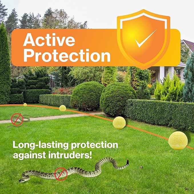 Natural Snake Repellent Balls – 15 Pack Outdoor & Indoor Snake Deterrent for Yard, Garden, Camping, Sheds, Basements & RVs | Pet & Plant Safe Long Lasting Protection