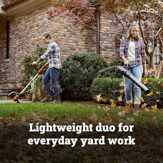 WORX 20V 12‘’ Cordless String Trimmer and 20V 360 MPH Cordless Leaf Blower Combo Kit
