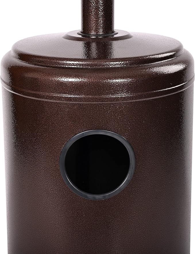 Elevon 48,000 BTU Outdoor Propane Patio Heater with Wheels, Commercial & Residential, Bronze