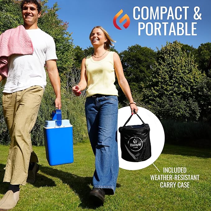 El Campo Portable Wax-Burning Fire Pit – Clean-Burning, No-Wood Fuel with 8-Hour Wax Refill – Compact and Durable for Camping, Travel, and Outdoor Use – Matte Black Finish