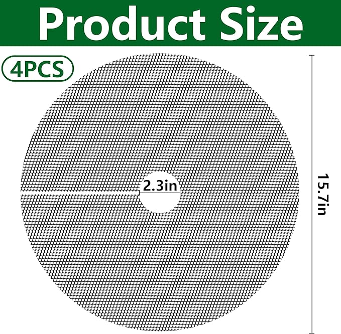 Adnee 4 Pcs 15.7 Inch Plant Pot Grids-Cuttable Plant Pot Soil Covers Protectors from Animals-Indoor Plant Pot Soil Guard for Outdoor Garden Plant Protection