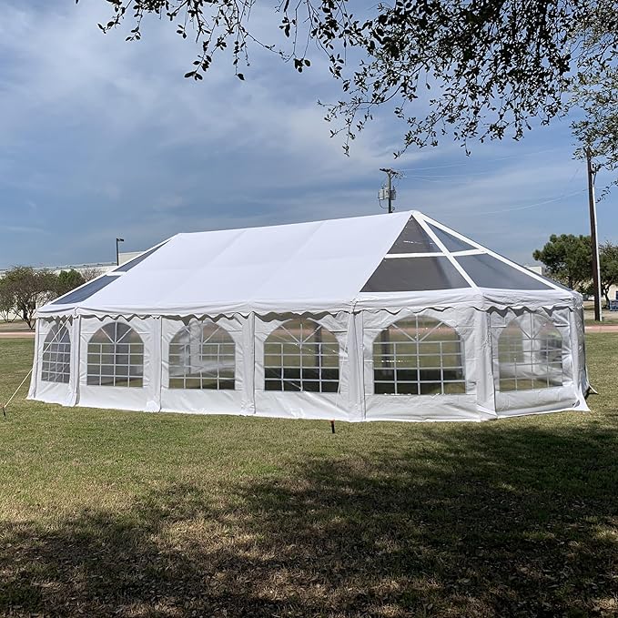 DELTA 40'x21' PVC Marquee Tents for Parties, Large Party Tent, Outdoor Wedding Tent, Heavy Duty Fire Retardant Waterproof Canopy, Carpas para Fiestas,Outdoor Event + 6 Storage Bags