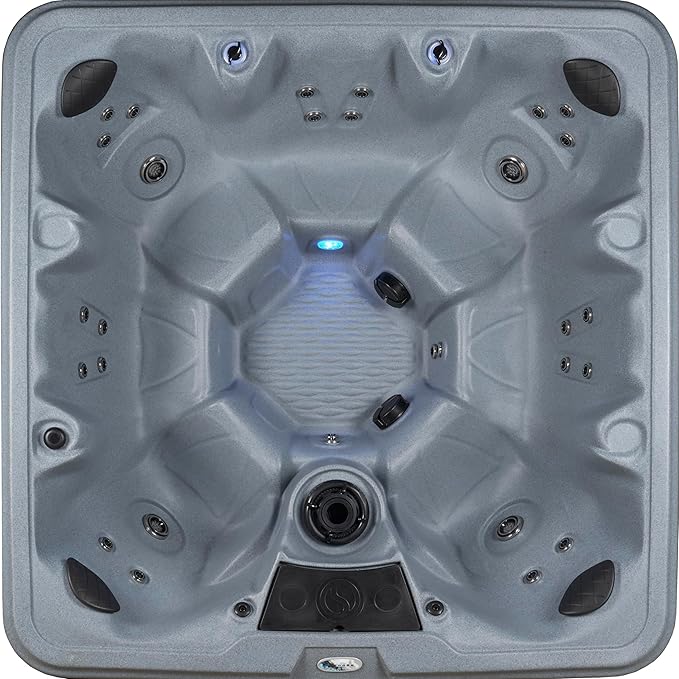 Palm Beach Outdoor Hot Tub, Fits 7 Adults, 30-Jets, Built in Ice Bucket, Free Cover & Filter, Great for After Workouts & Relaxation with Family/Friends