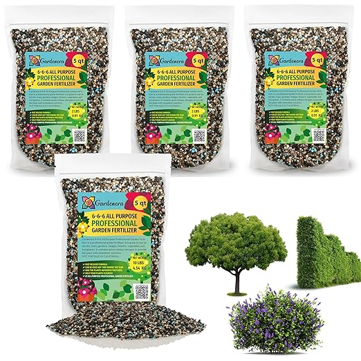 Gardenera 6-6-6 All Purpose Professional Garden Fertilizer - Provide Essential Nutrition for a Thriving Garden - 20 QUARTS