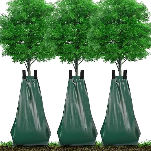3 Pack Tree Watering Bags 20 Gallon – Slow Release Drip Irrigation for Trees, PVC Tree Watering Bag for New & Established Trees, Deep Watering in 5–8 Hours, Ideal for Fruit Trees & Young Saplings