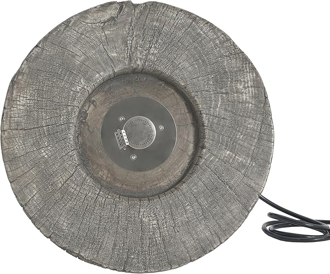 Propane Fire Pit Table, 28" MGO Firepits for Outside, Round Gas Fire Pit for Outside Patio, Propane Fire Table with Rocks and Weather Protection Cover, Not Tank Cover, 30,000BTU, Light Gray
