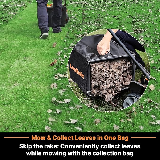 LawnMaster CLMF4819X 19-inch Brushless Cordless Lawn Mower with 2X24V MAX* 4.0Ah Battery and a Dual Charger 6 Cutting Position