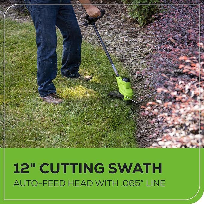 Greenworks 48V (24V x 2) All-in-One Cordless Combo - 20" Push Lawn Mower, 12" Trimmer, 320 CFM Blower & 500 Lumen Lantern
