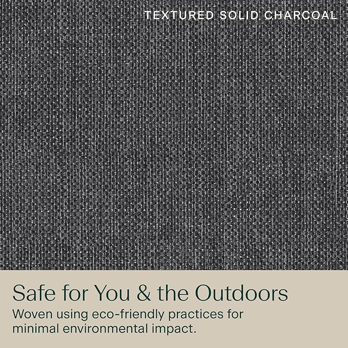 Honeycomb Outdoor Heritage Chaise, 22.5" W x 70" L, Textured Solid Charcoal Grey Chair Cushion for Patio Furniture
