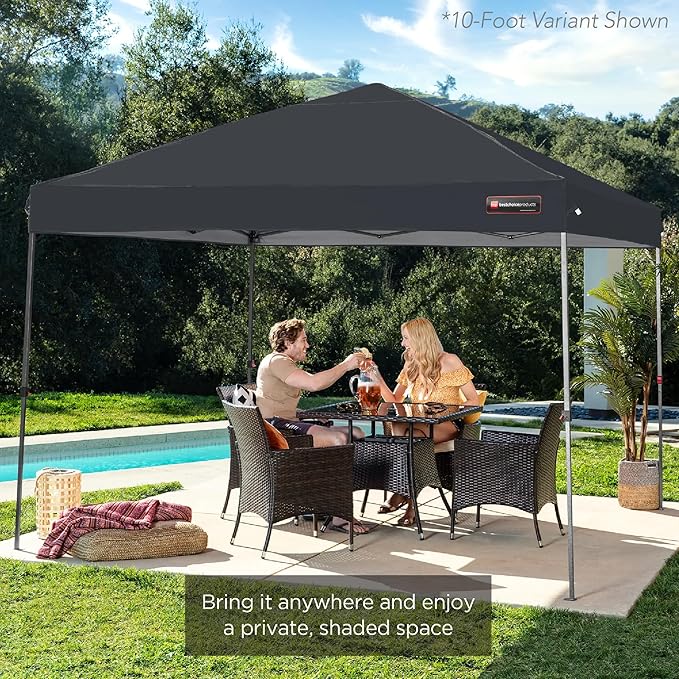 Best Choice Products 8x8ft 1-Person Setup Pop Up Canopy Tent Instant Portable Shelter w/ 1-Button Push, Case, 4 Weight Bags - Gray