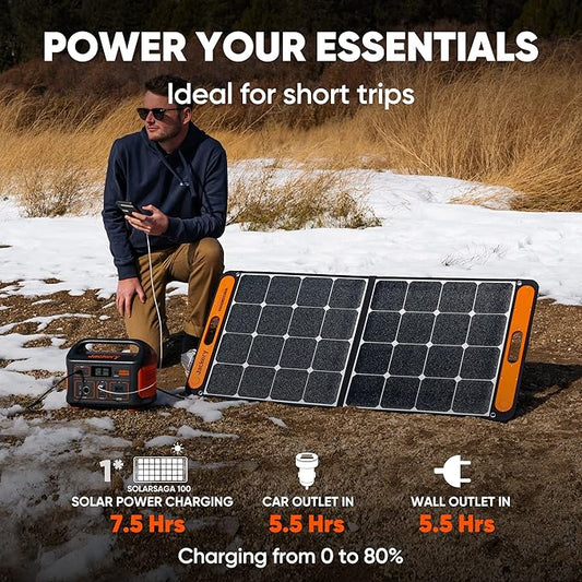 Jackery Portable Power Station Explorer 500, 518Wh Outdoor Solar Generator Mobile Lithium Battery Pack with 110V/500W AC Outlet for Home Use, Emergency Backup,Road Trip Camping (Solar Panel Optional)