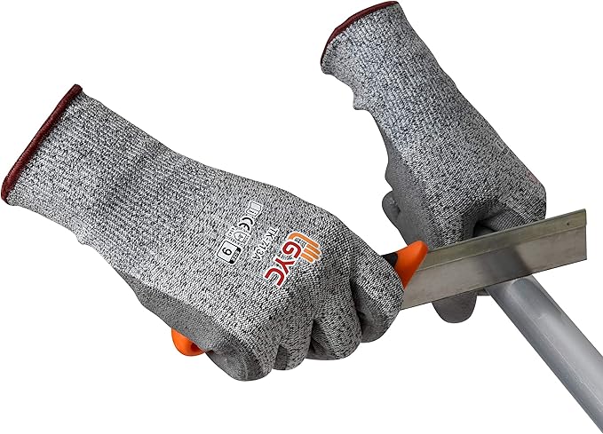 GYC Gloves, Cut Resistant Safety Work Gloves - Level 5 Cut Protection, 10 Pairs Pack - Excellent Dexterity & Breathability, Comfortable Soft PU coated (TK-713A/Size 10 - X-LARGE)