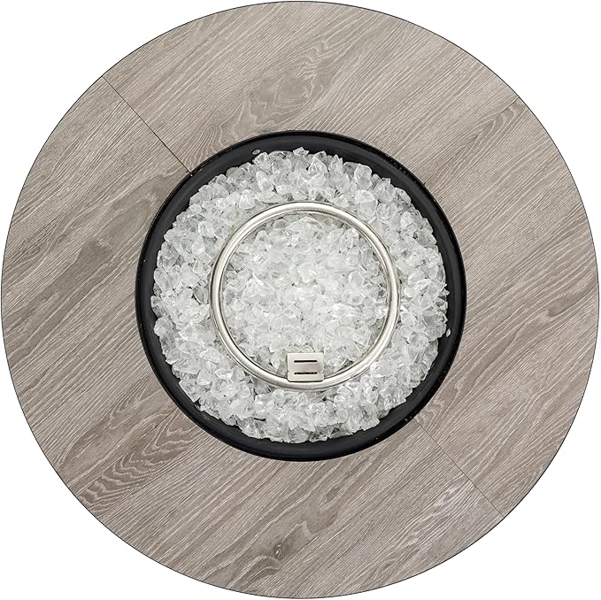 Propane Fire Pit Table, 30" Firepits for Outside, Gas Fire Pit for Outside Patio, Propane Fire Table with Ceramic Tabletop for Patio, Deck, 50000BTU, Tank Inside, Tank Not Included, Black