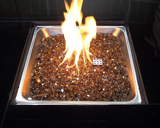 Hiland Reflective Fire Glass, 10 lb, Copper