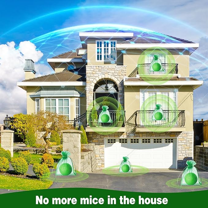 12Pack Mouse Rodent Repellent & Pest Defense - Natural Peppermint Oil Deterrent Rodent Repellent for Indoor/Outdoor Use - Repel Mice and Rat Safe Around Kids & Pets