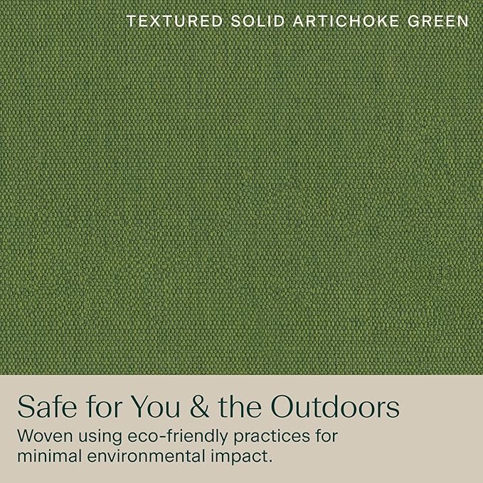 Honeycomb Outdoor Heritage Chaise, 22.5" W x 70" L, Textured Solid Artichoke Green Chair Cushion for Patio Furniture