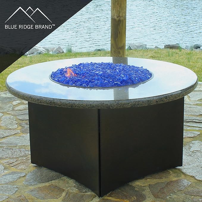 Fire Glass - Sky Blue, 20 Pound - Ideal for Fire Pits & Fireplaces