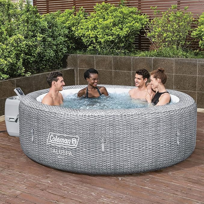 Coleman Sicily Energy-Efficient AirJet Inflatable Hot Tub 5-7 Person with App-Control