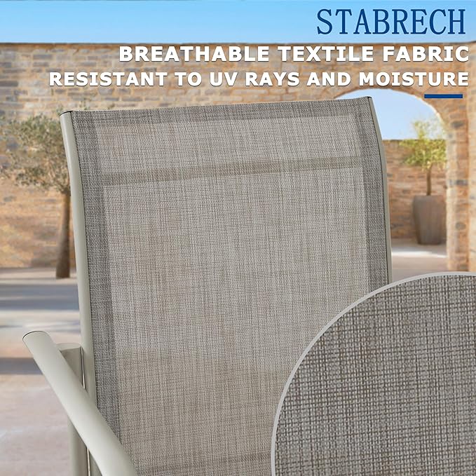 5 Piece Outdoor Dining Set, Patio Table and Chairs Set of 4, 37.5" Black Square Patio Table with 4 Grey Stackable Patio Chairs for Lawn, Garden, Porch