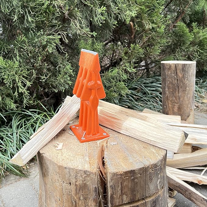 Firewood Kindling Log Wood Splitter – No Axe!Wedge Point Splits Firewood