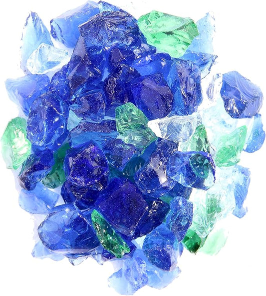 AZ Patio Firepit Recycled Glass, 20 lb, Pacific Blend