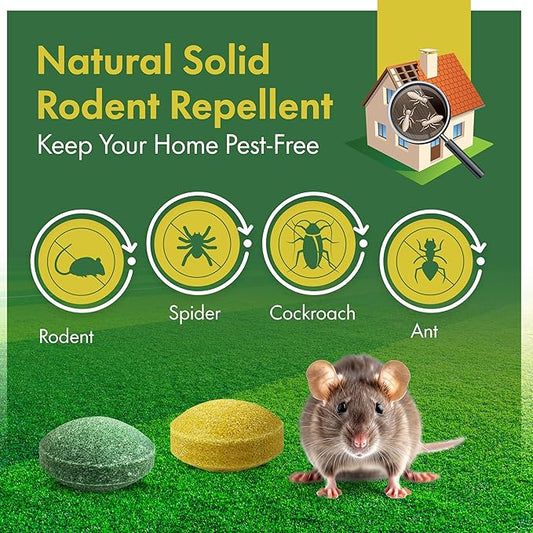 Natural Mouse Repellent Balls – Peppermint Oil Infused Mice & Rat Repellent for Indoor, Outdoor & Car Engines – Safe, Long-Lasting Protection Against Rodents.(10 Pack)