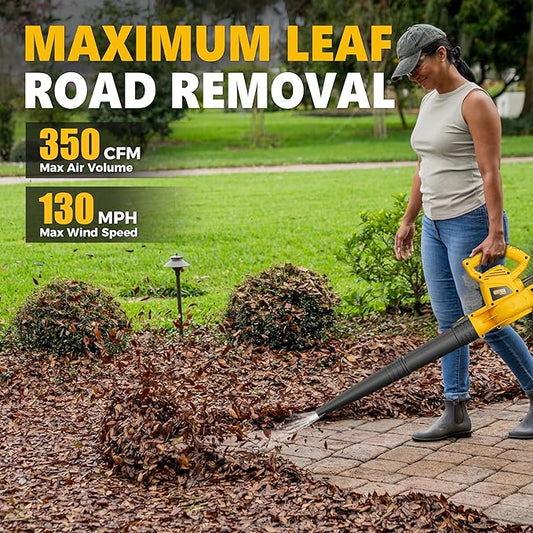 ALLOYMAN Electric Leaf Blower,7AMP Lawn Blower,130MPH Mini Leaf Blower Lightweight & Portable for Lawn Care/Snow Blowing