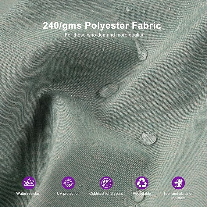 PURPLE LEAF 9' X 12' Double Top Cantilever Patio Umbrella Deluxe Large Outdoor Umbrella Rectangle Offset Umbrella with Fade Resistance for Garden Deck Pool Patio, Mint Green
